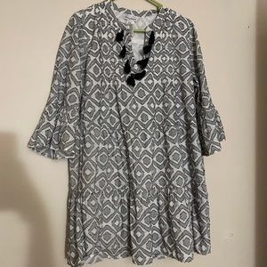 Tommy Bahama bohemian tassel v neck dress
